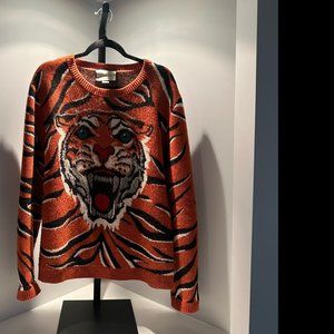 GUCCI - Large - Orange Tiger Intarsia Sweater